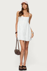 Winifred Eyelet Babydoll Mini Dress
