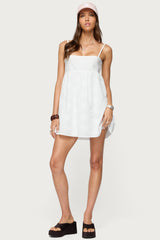 Winifred Eyelet Babydoll Mini Dress
