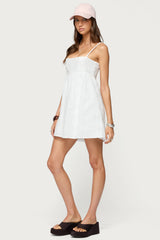 Winifred Eyelet Babydoll Mini Dress