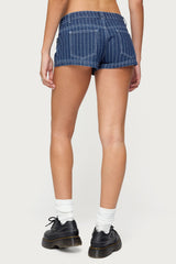 Hanson Pinstripe Denim Shorts