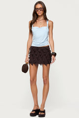 Liza Knotted Cowl Neck Top