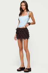 Liza Knotted Cowl Neck Top