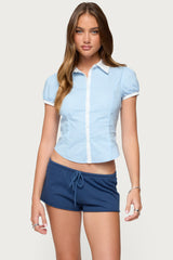 Saide Contrast Tailored Button Up Shirt