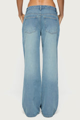 Raelynn Washed Low Rise Baggy Jeans