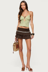 Haylie Cut Out Halter Top