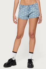 Josie Polka Dot Denim Shorts