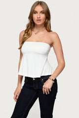 Beaux Strapless Babydoll Top