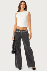 Tanya Asymmetric Gathered Top