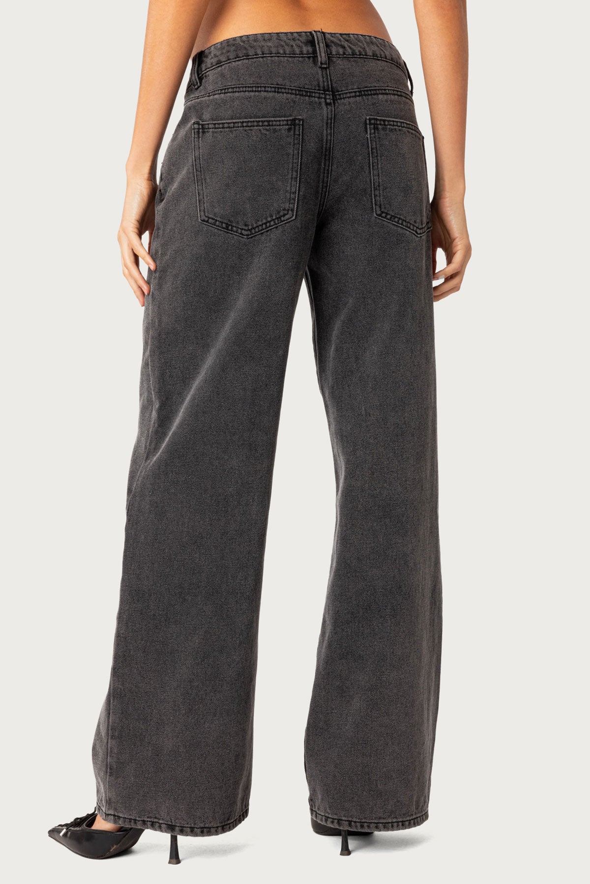 Raelynn Washed Low Rise Baggy Jeans