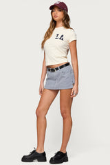 Liliane Striped Mini Skort