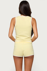 Leila Scalloped Knit Tank Top