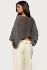 Laline Oversized Knit Crop Top