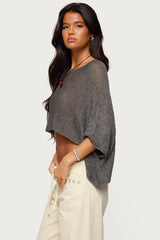 Laline Oversized Knit Crop Top