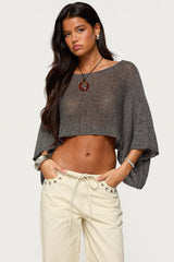 Laline Oversized Knit Crop Top