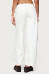 Buckle Low Rise Straight Leg Pants