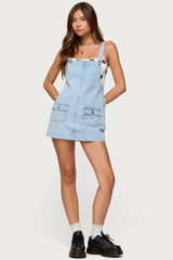 Overall Denim Mini Dress