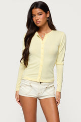Maeva Button Up Pointelle Top