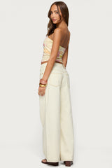 Cicilla Vintage Mixed Print Tube Top