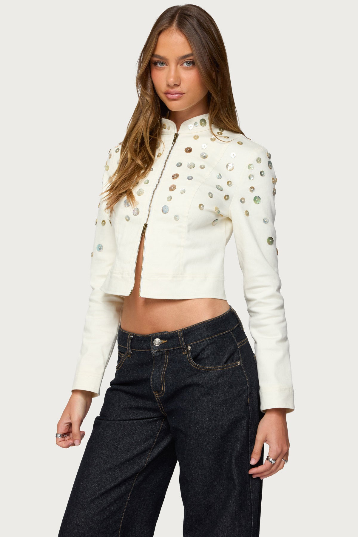 Elira Iridescent Fitted Jacket