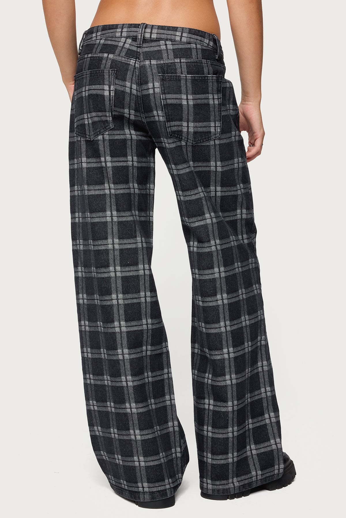 Kailani Plaid Low Rise Baggy Jeans
