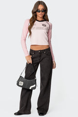 Bow Pocket Low Rise Baggy Jeans