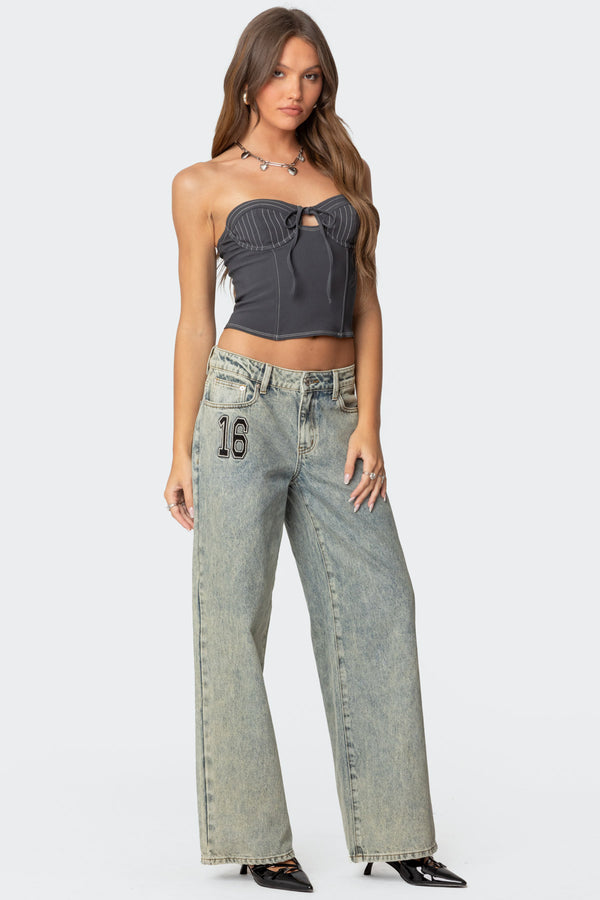 16 Vintage Acid Wash Low Rise Baggy Jeans