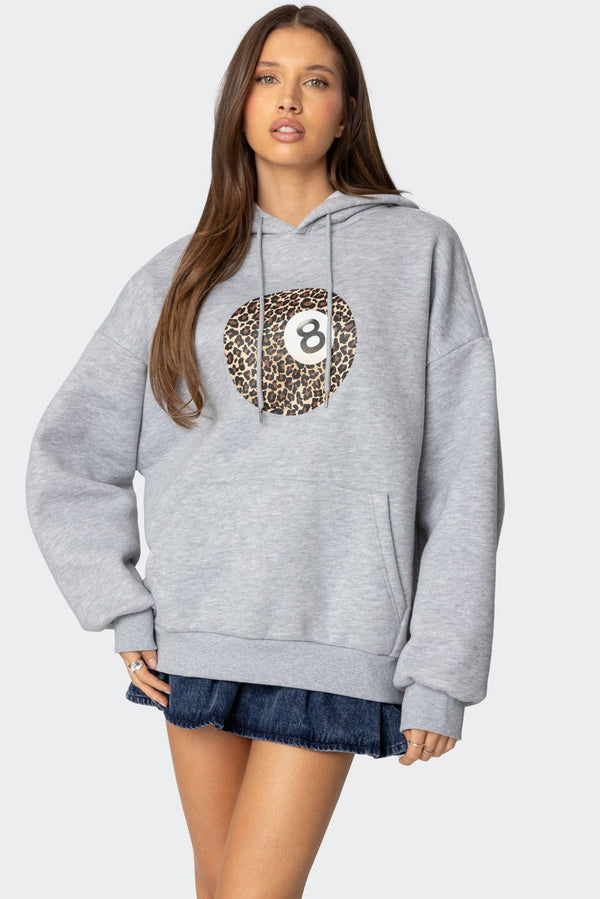 Leopard 8 Oversized Hoodie