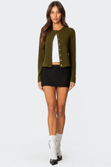 Half Cable Knit Cardigan