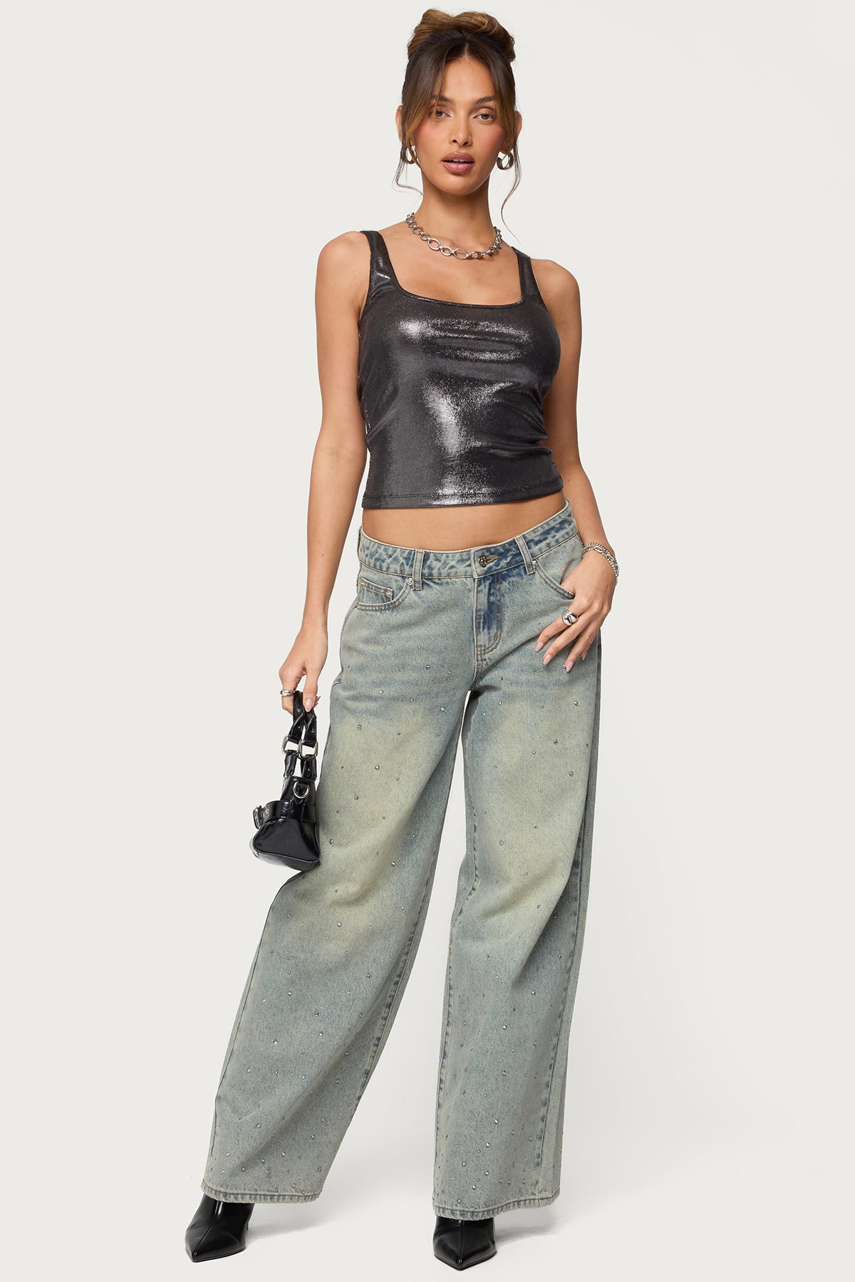 Laidie Metallic Tank Top