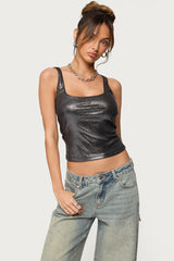 Laidie Metallic Tank Top