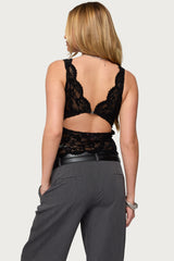 Araura Lace Velvet Floral Top