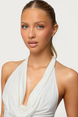 Rhinestone Cascading Necklace