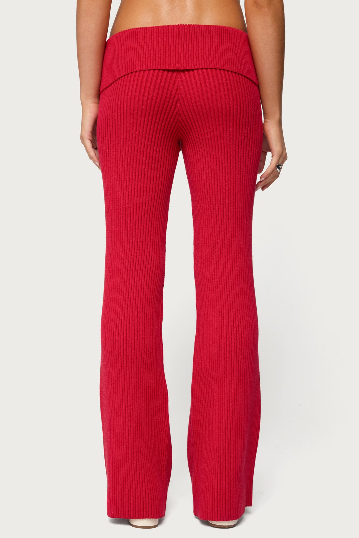Adannah Foldover Ribbed Knit Pants