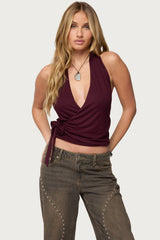 Addana Wrapped Halter Top