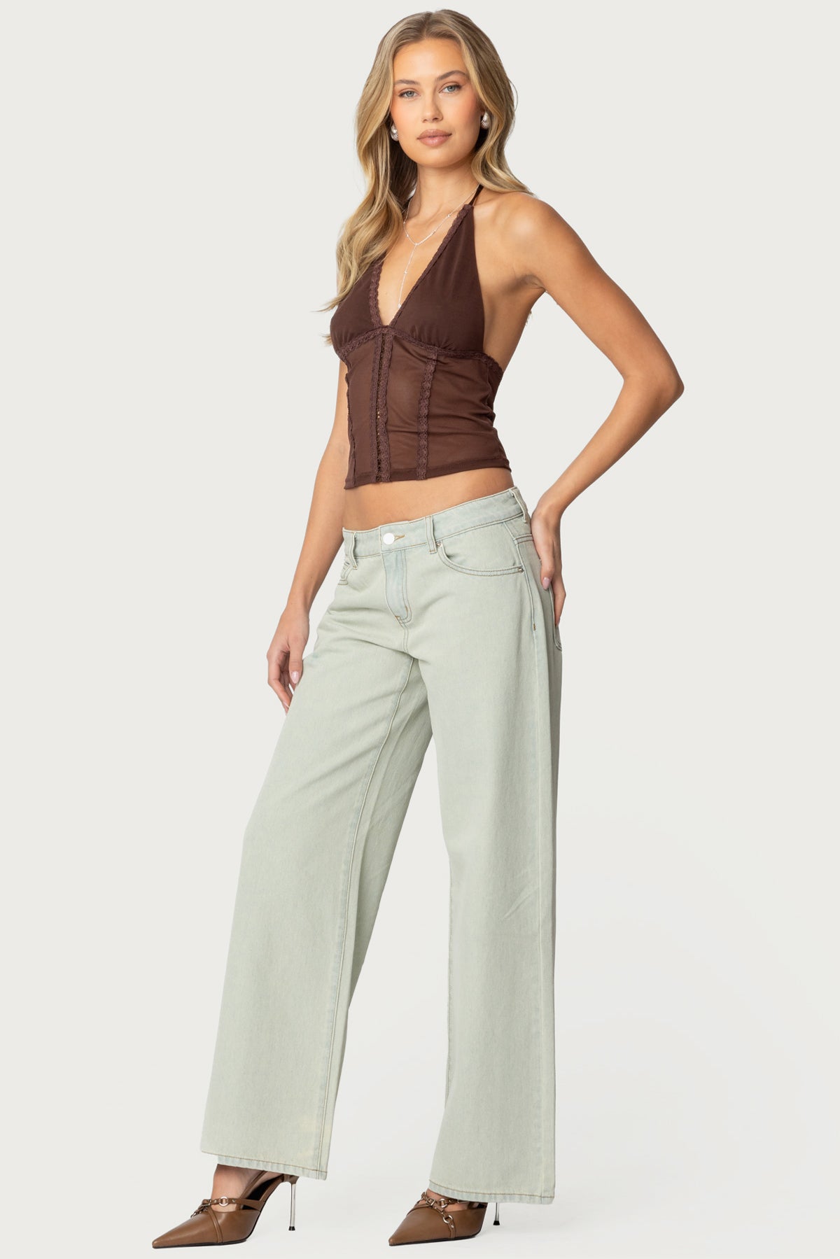 Raelynn Washed Low Rise Baggy Jeans