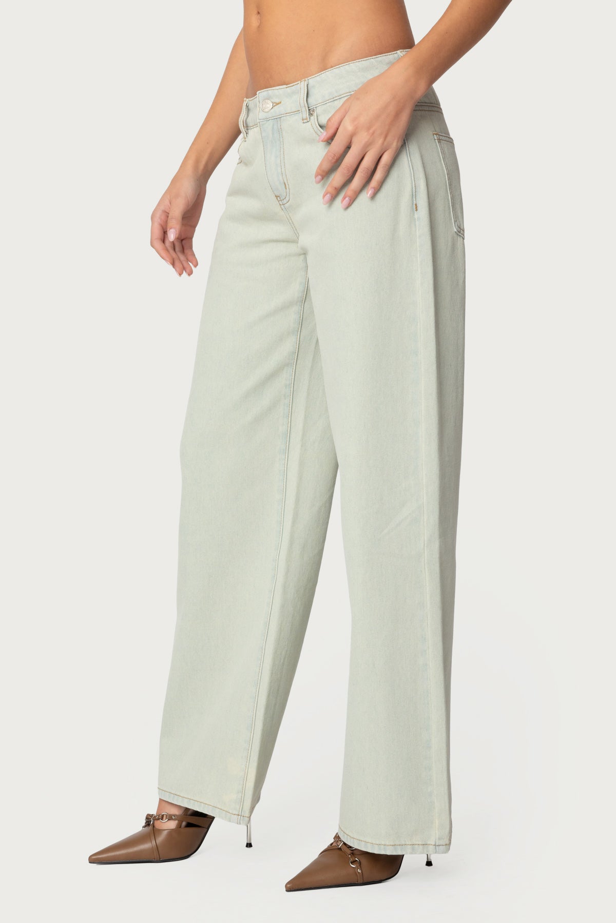 Raelynn Washed Low Rise Baggy Jeans