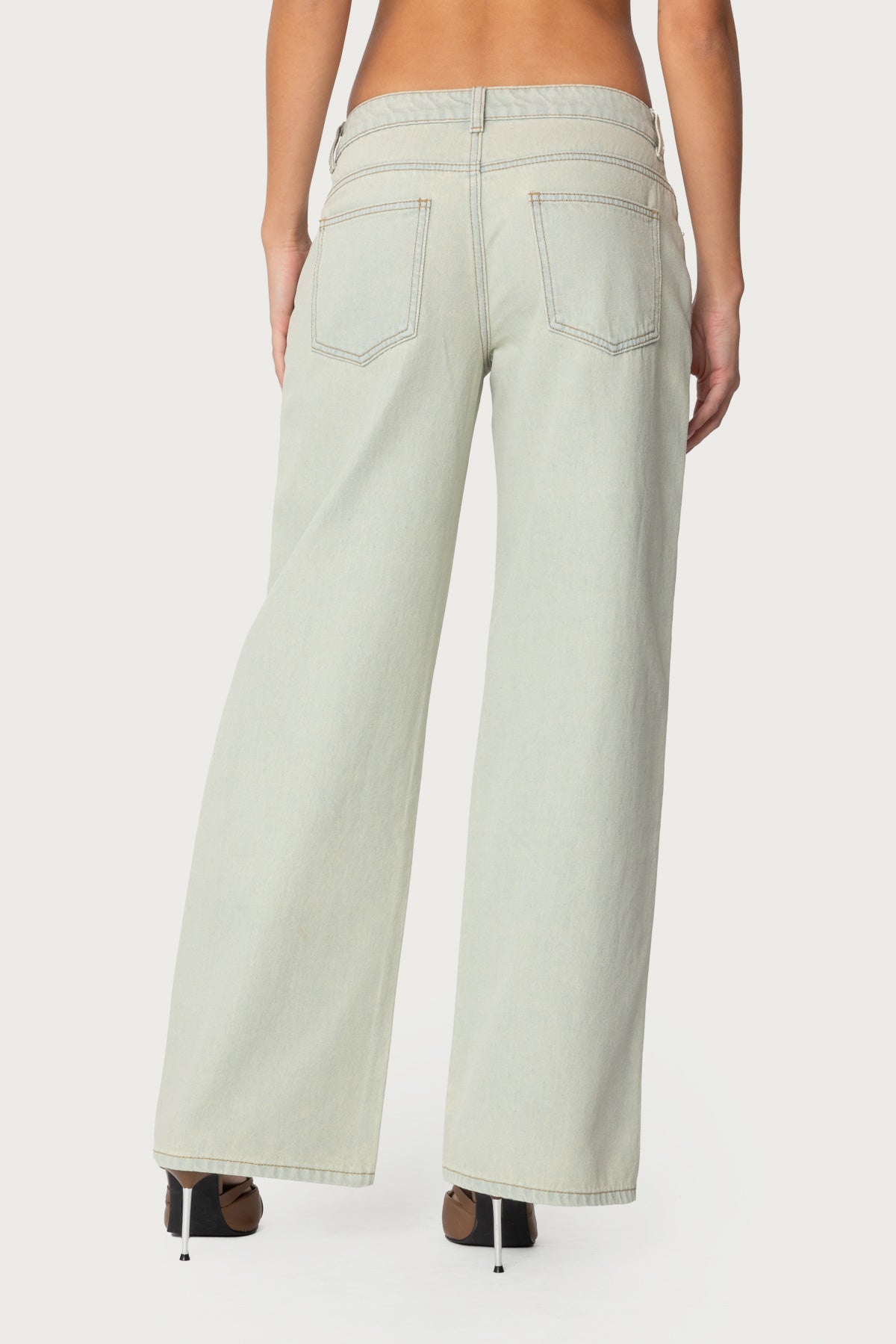 Raelynn Washed Low Rise Baggy Jeans