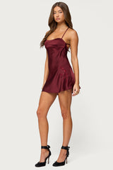 Nalah Satin Effect Mini Dress