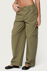 Jadah Low Rise Baggy Cargo Pants