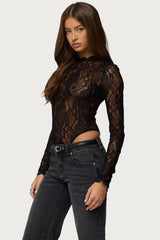 Rosalinda Sheer Lace Bodysuit