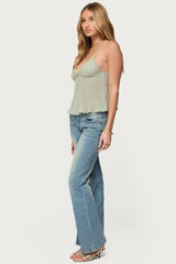 Rhian Lacey Pleated Babydoll Top