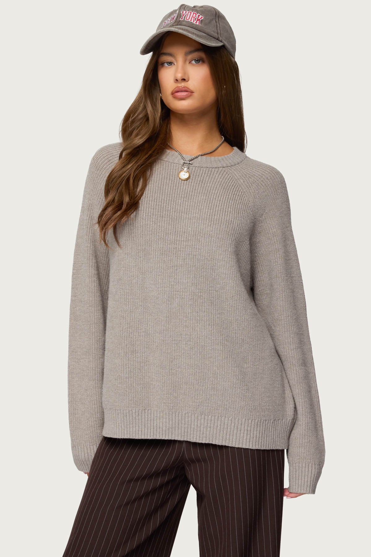 Lavonne Oversized Knit Raglan Sweater
