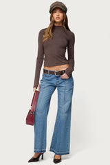 Binta Mock Neck Long Sleeve Top