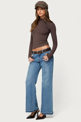 Binta Mock Neck Long Sleeve Top