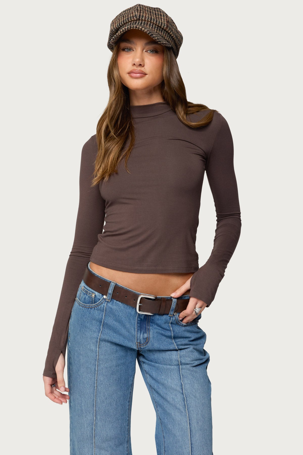 Binta Mock Neck Long Sleeve Top