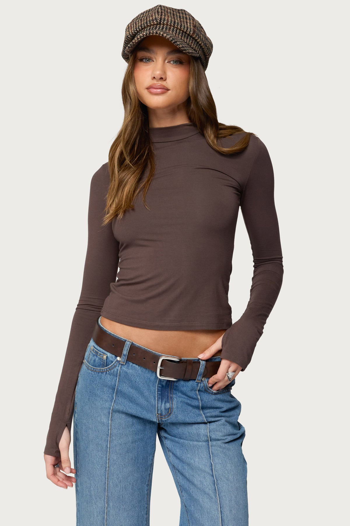 Binta Mock Neck Long Sleeve Top