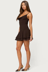 Josefina Drop Waist Chiffon Mini Dress