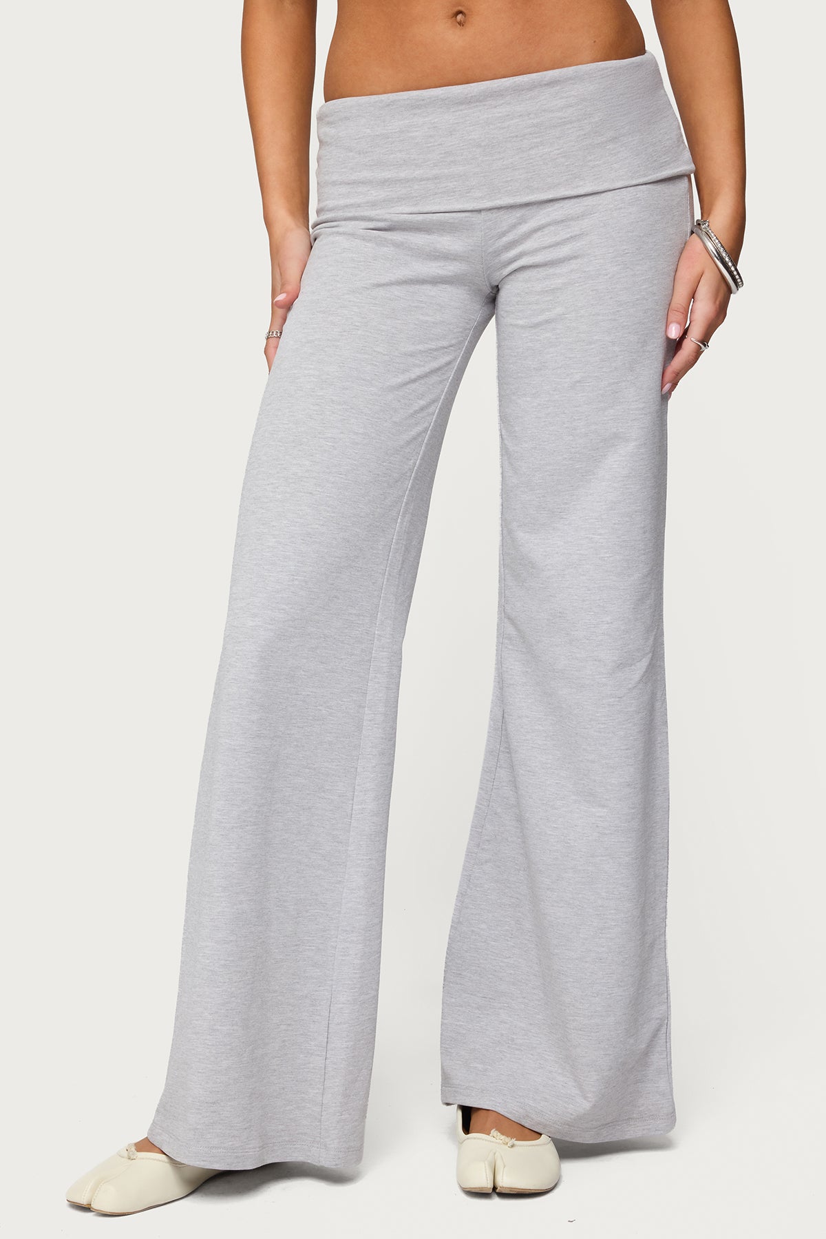 Wide Leg Foldover Pants