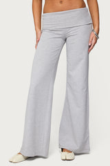 Wide Leg Foldover Pants