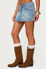 Tory Western Denim Mini Skirt